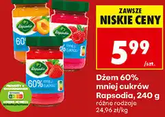 Biedronka Dżem 60% mniej cukrów Rapsodia oferta