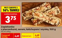 Biedronka Zapiekanka z pieczarkami, serem, ketchupem i szynką oferta