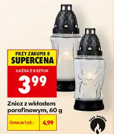 Biedronka Znicz z wkładem parafinowym oferta