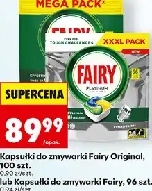 Biedronka Kapsułki do zmywarki Fairy Original, 100 szt. lub Kapsułki do zmywarki Fairy, 96 szt oferta