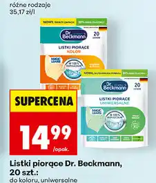 Biedronka Listki piorące Dr. Beckmann, 20 szt oferta