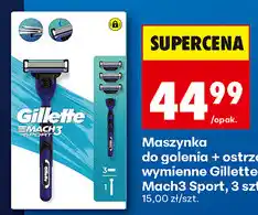 Biedronka Maszynka do golenia + ostrza wymienne Gillette Mach3 Sport oferta