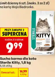 Biedronka Sucha karma dla kota Sterile Kitty oferta