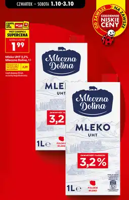 Biedronka Mleko UHT 3,2% Mleczna Dolina oferta