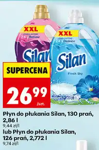 Biedronka Płyn do płukania Silan, 130 prań, 2,86 l lub Płyn do płukania Silan, 126 prań, 2,772 l oferta