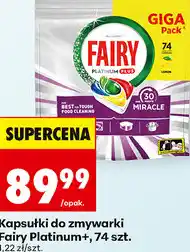 Biedronka Kapsułki do zmywarki Fairy Platinum+, 74 szt oferta