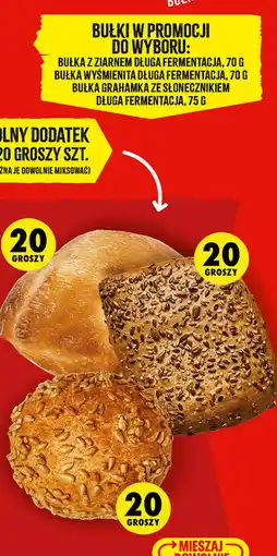 Biedronka Bułki : z ziarnem długa fermentacja, wyśmienita, grahamka ze słonecznikiem oferta