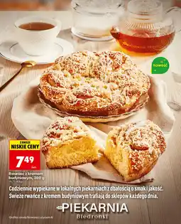 Biedronka Rwaniec z kremem budyniowym oferta