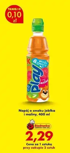 Biedronka Napój o smaku jabłka i maliny oferta