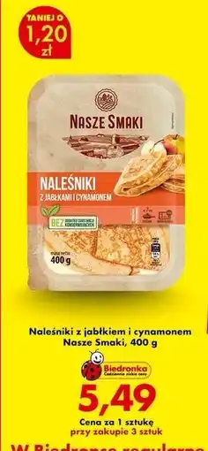 Biedronka Naleśniki z jabłkiem i cynamonem Nasze Smaki oferta