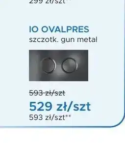 Blu Przycisk spłukujący IO OVALPRESS szczotkowany gun metal oferta