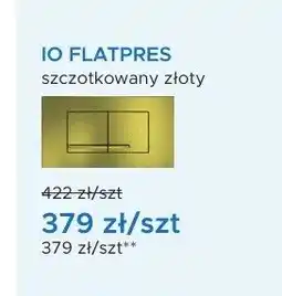 Blu Przycisk spłukujący IO FLATPRES szczotkowany złoty oferta