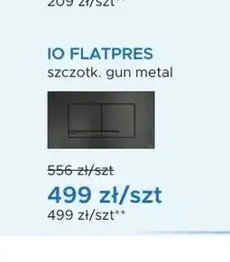 Blu Przycisk spłukujący IO FLATPRES szczotkowany gun metal oferta