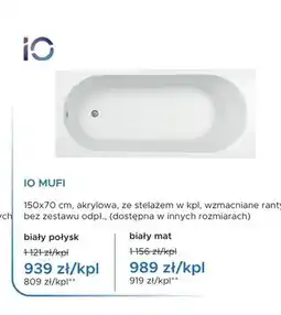 Blu Wanna akrylowa IO Mufi biały mat oferta