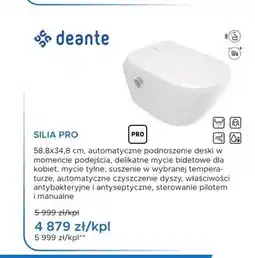 Blu Toaleta myjąca Deante Silia Pro oferta