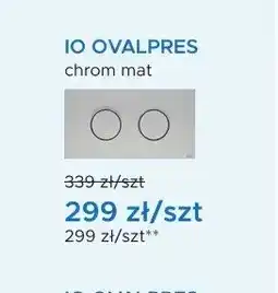Blu Przycisk spłukujący IO OVALPRESS chrom mat oferta