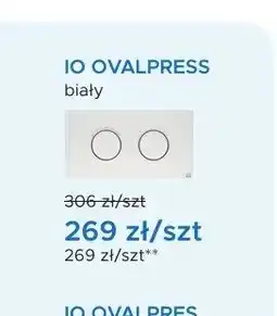 Blu Przycisk spłukujący IO OVALPRESS biały oferta