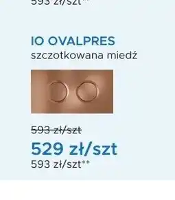 Blu Przycisk spłukujący IO OVALPRESS szczotkowana miedź oferta