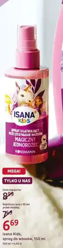 Rossmann Isana Kids spray do włosów oferta