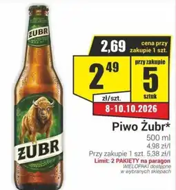 Delikatesy Sezam Piwo Żubr oferta