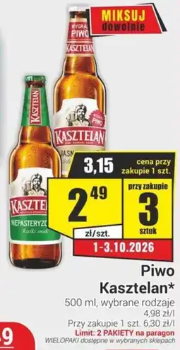 Delikatesy Sezam Piwo Kasztelan* oferta