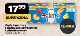 Netto Napój jogurtowy o smaku wieloowocowym Actimel Danone oferta