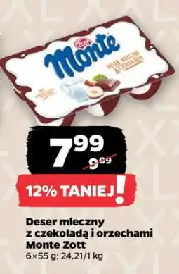 Netto Deser mleczny z czekoladą i orzechami Monte Zott oferta
