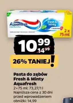 Netto Pasta do zębów Fresh & Minty Aquafresh oferta