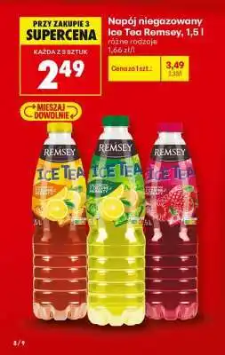 Biedronka Napój niegazowany Ice Tea Remsey, 1,5 l oferta