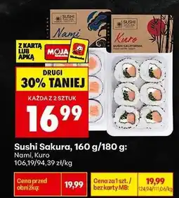 Biedronka Sushi Sakura, 160 g/180 g oferta
