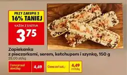 Biedronka Zapiekanka z pieczarkami , serem ketchupem i szynką , 150 g oferta