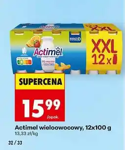 Biedronka Actimel wieloowocowy 12x100 g oferta