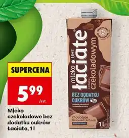 Biedronka Mleko czekoladowe bez dodatku cukrów Łaciate, 1l oferta