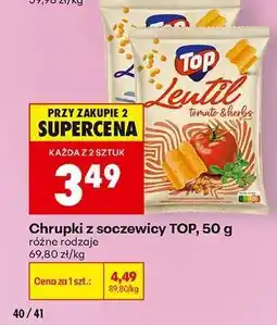 Biedronka Chrupki z soczewicy Top, 50 g oferta