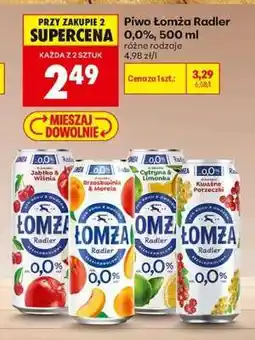 Biedronka Piwo Łomża Radler 0,0%, 500 ml oferta