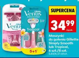 Biedronka Maszynki do golenia Gillette Simply Smooth lub Tropical, 6 szt./8 szt oferta