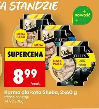 Biedronka Karma dla kota Sheba, 2x60 g oferta