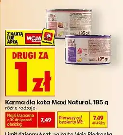 Biedronka Karma dla kota Maxi Natural , 185 g oferta