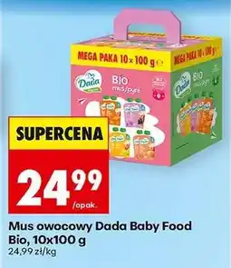 Biedronka Mus owocowy Dada Baby Food Bio, 10x100 g oferta