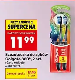 Biedronka Szczoteczka do zębów Colgate 360°, 2 szt oferta