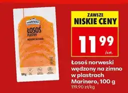 Biedronka Łosoś norweski wędzony na zimno w plastrach Marinero , 100 g oferta