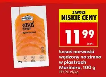 Biedronka Łosoś norweski wędzony na zimno w plastrach Marinero , 100 g oferta