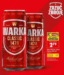 Biedronka Piwo Warka Jasne Pełne , 500 ml oferta