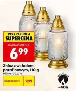 Biedronka Znicz z wkładem parafinowym, 110 g oferta