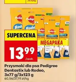 Biedronka Przysmaki dla psa Pedigree Dentastix lub Rodeo, 3x77 g/3x123 g oferta