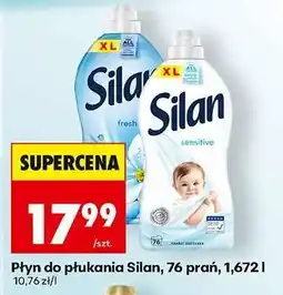Biedronka Płyn do płukania Silan, 76 prań, 1,672 l oferta
