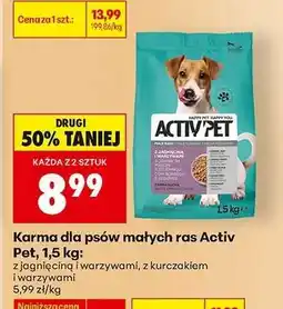 Biedronka Karma dla psów małych ras Activ Pet, 1,5 kg oferta