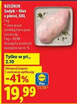 Lidl Rzeźnik Indyk – filet z piersi, XXL oferta