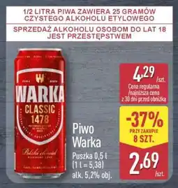 ALDI Piwo Warka oferta