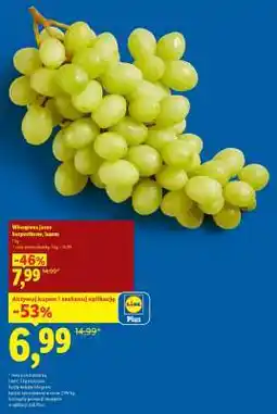 Lidl Winogrona jasne bezpestkowe, luzem oferta